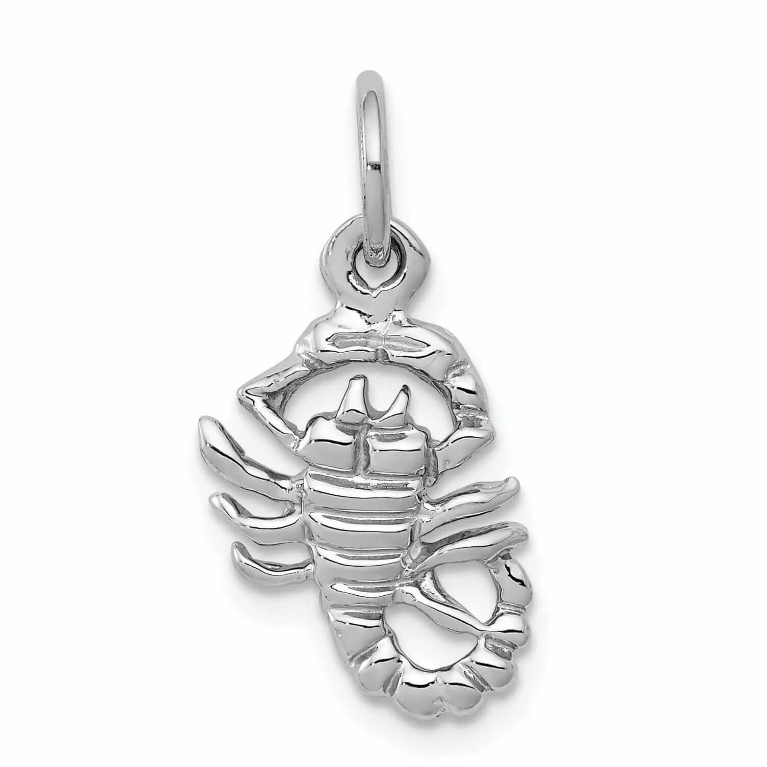 10K White Gold Polished Finish Scorpion Pendant