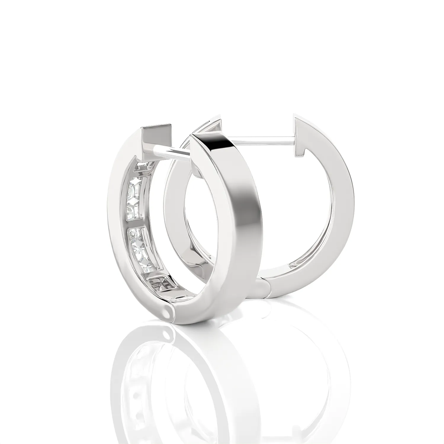 1/3 ctw Round Lab Grown Diamond Huggie Hoop Earrings