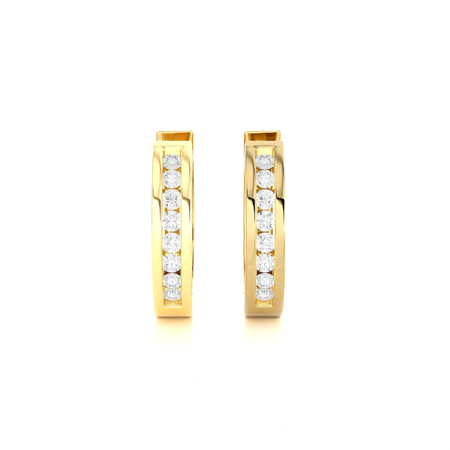 1/3 ctw Round Lab Grown Diamond Huggie Hoop Earrings