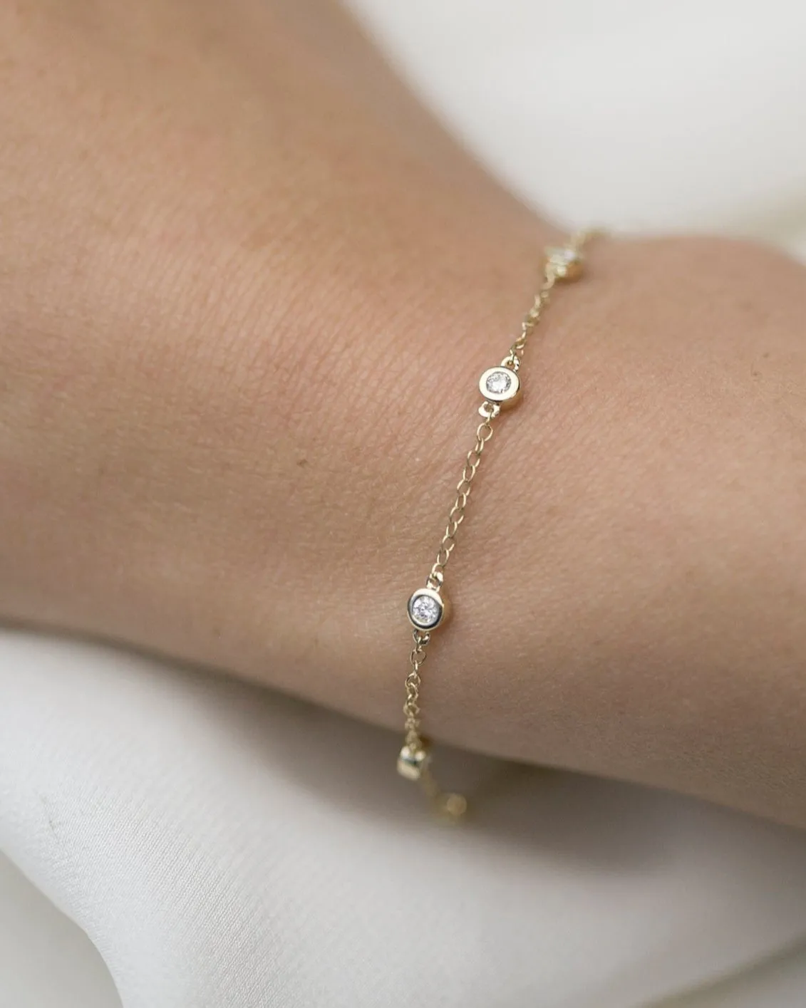 14k Diamond by the Yards Bracelet