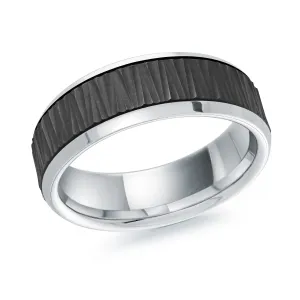 14K White Gold Ring from the Noir Collection by Malo - MRDA-128-7W