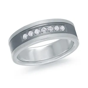 14K White Gold Ring from the Tantalum Collection by Malo - MRDTN-044-7WD