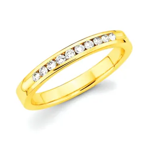 1/5 Ctw. Channel Set 10 Stone Diamond Anniversary Band