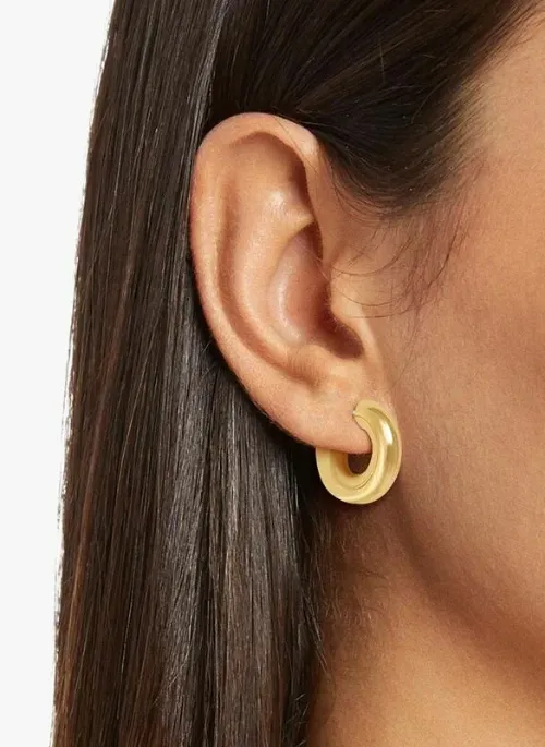 18k Gold Plated Chunky Mini Hoops