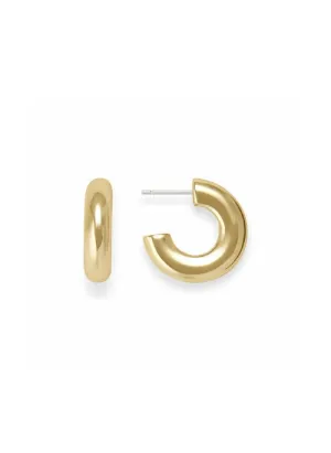 18k Gold Plated Chunky Mini Hoops