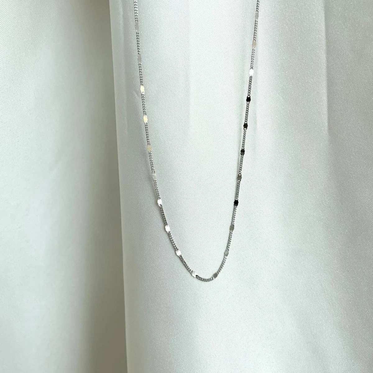 39cm-45.5cm(15"-18") 1mm Width Dainty Curb Chain Necklace