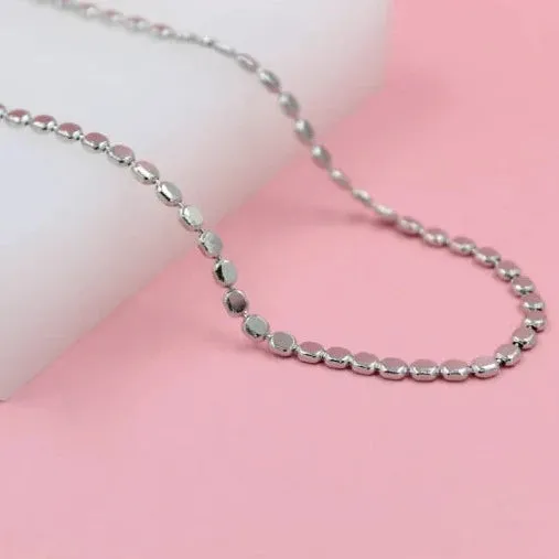 3mm Flat Ball Disc Chain Necklace