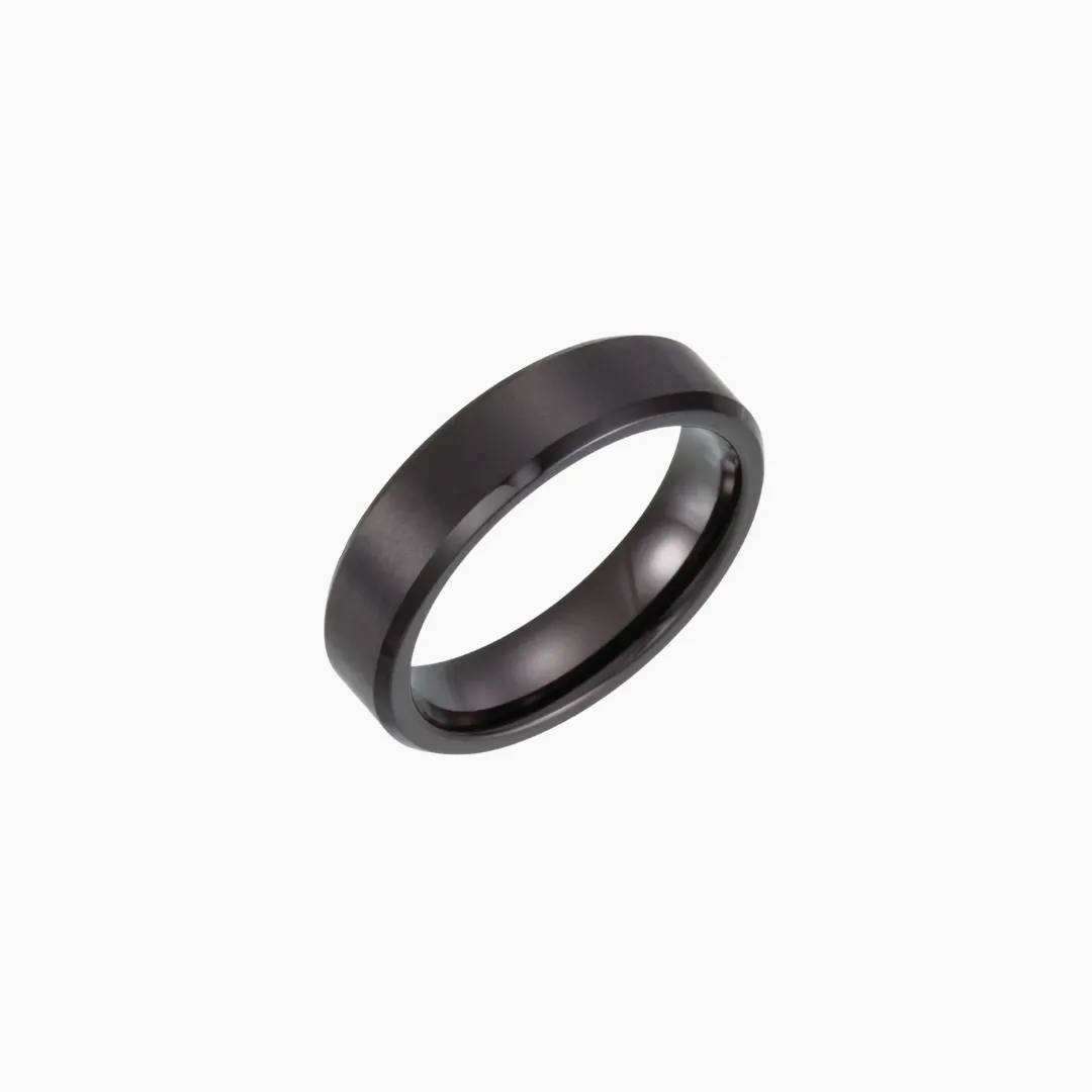 6mm Black Tungsten Wedding Band