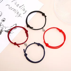 Alloy Simple Milan Rope Bracelet With Attracting Magnet For Couples