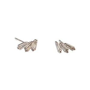 Amy Tiny Baguette Fan Studs