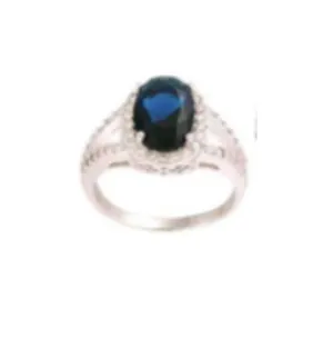 Azura Oval Sapphire Cubic Zirconia Ring