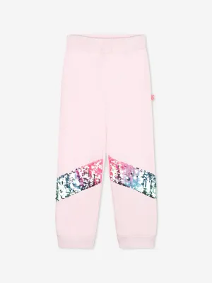 Billieblush Girls Sequin Band Joggers in Pink