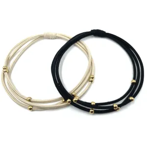 Black & Beige Hair Bands