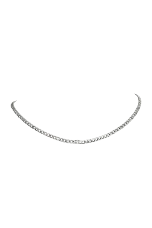 Brilliant Curb Necklace Silver