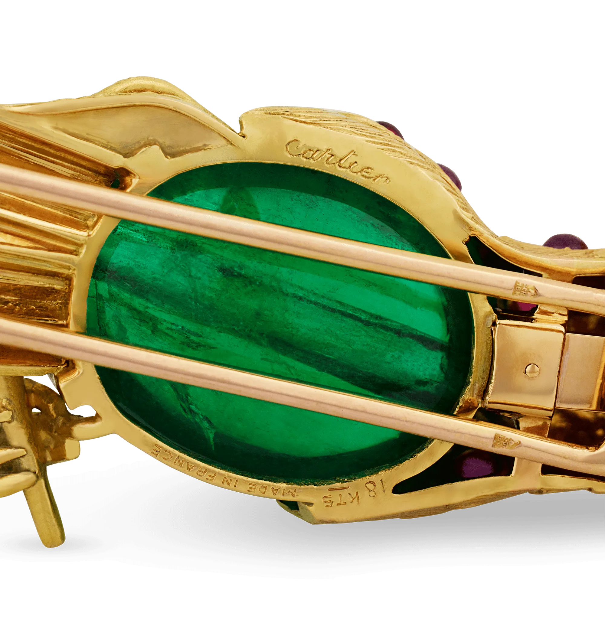 Cartier Colombian Emerald Bird Brooch, 45.00 carats