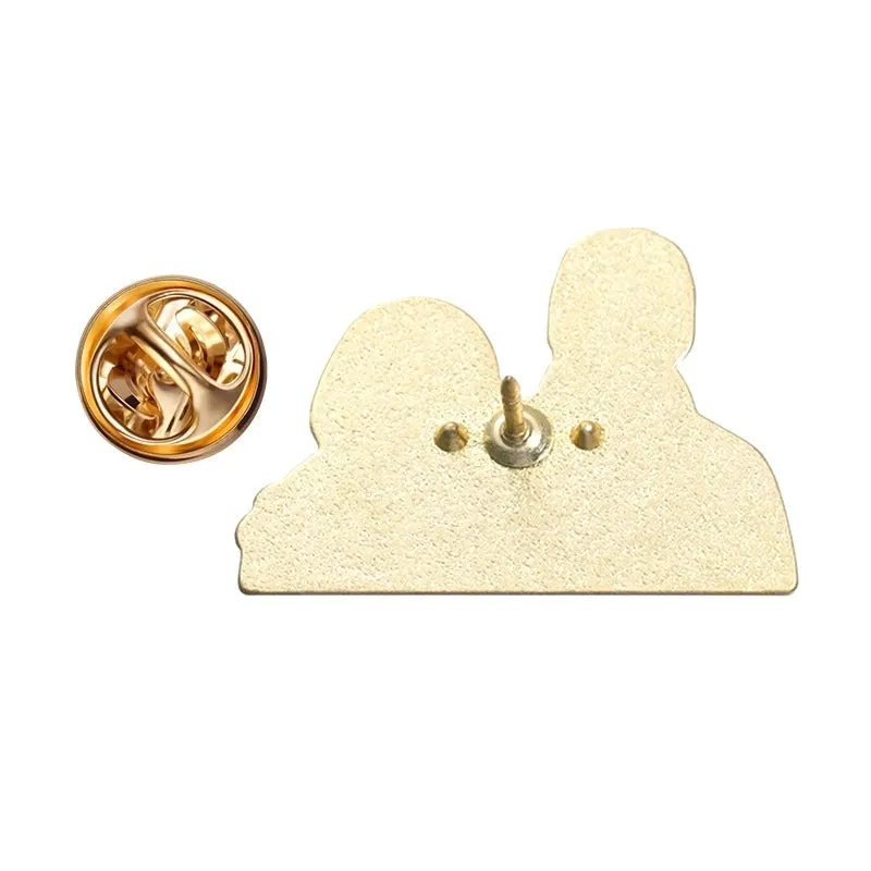 Cartoon Style Cowboy Style Artistic Cartoon Character Alloy Stamping Stoving Varnish Plating Couple Unisex Brooches