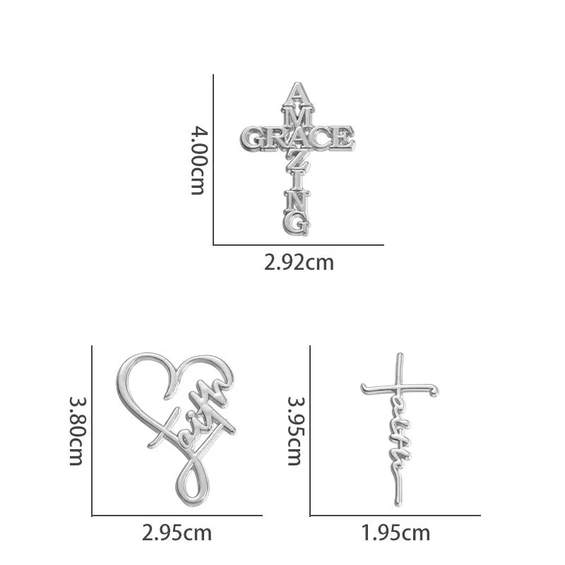 Cartoon Style Cowboy Style Artistic Cross Letter Alloy Stamping Plating Hollow Out Unisex Brooches