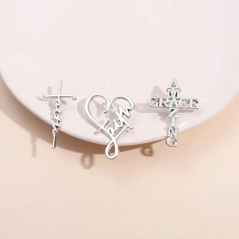 Cartoon Style Cowboy Style Artistic Cross Letter Alloy Stamping Plating Hollow Out Unisex Brooches