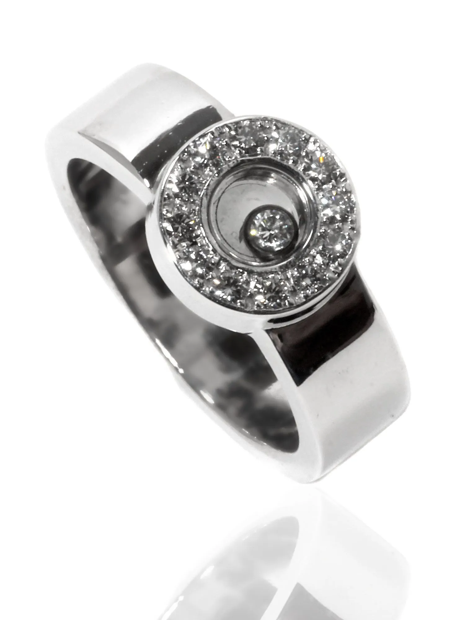 Chopard Happy Diamond Ring in 18k White Gold 82/3087