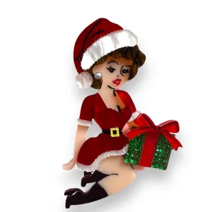 Christmas Belle Brooch by Lipstick & Chrome - Tawny