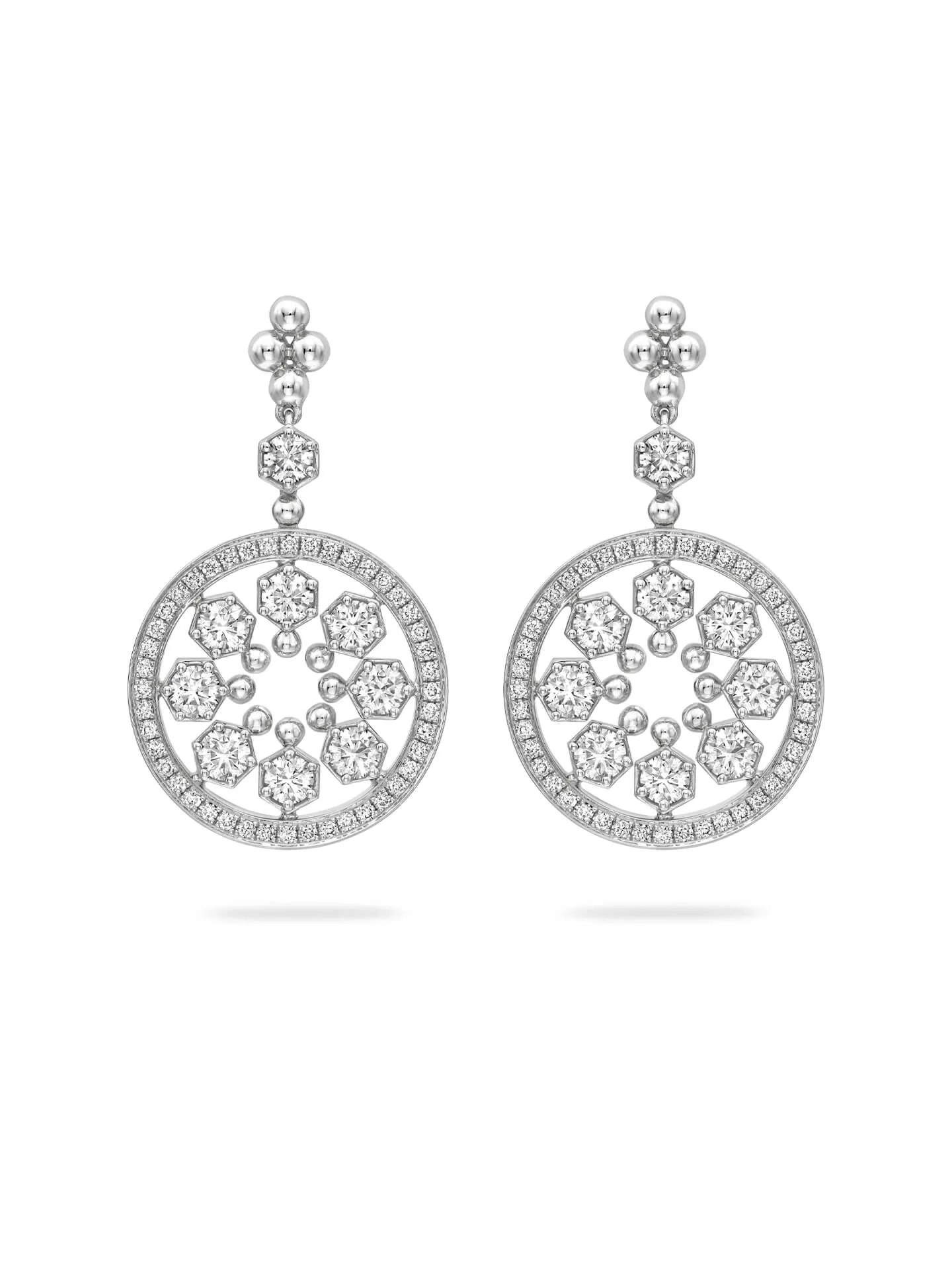 Circus White Gold Diamond Earrings