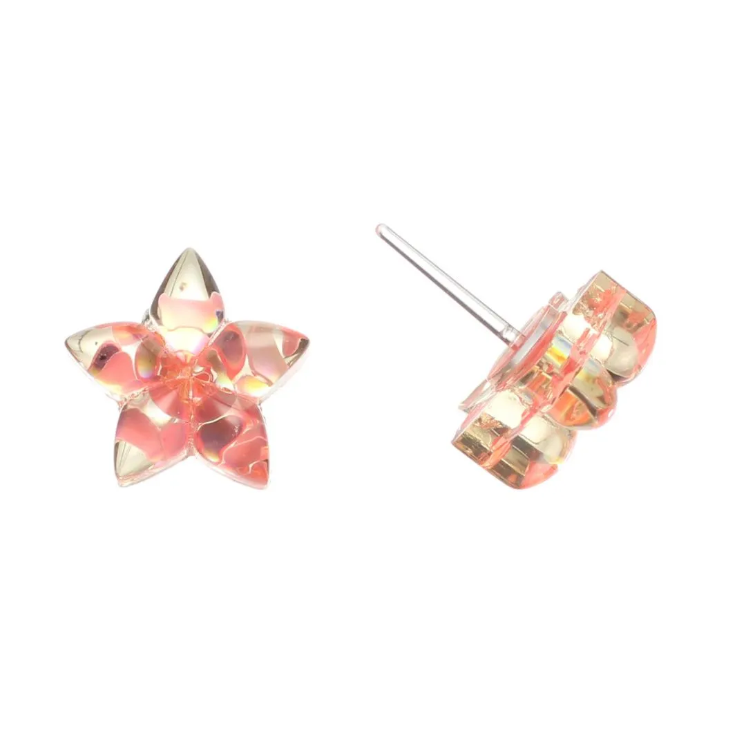 Confetti Star Studs Hypoallergenic Earrings for Sensitive Ears Made with Plastic Posts