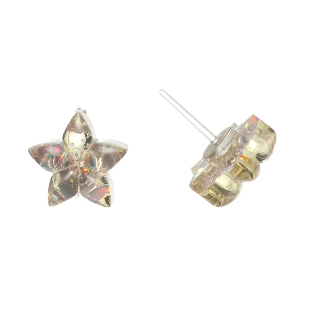 Confetti Star Studs Hypoallergenic Earrings for Sensitive Ears Made with Plastic Posts