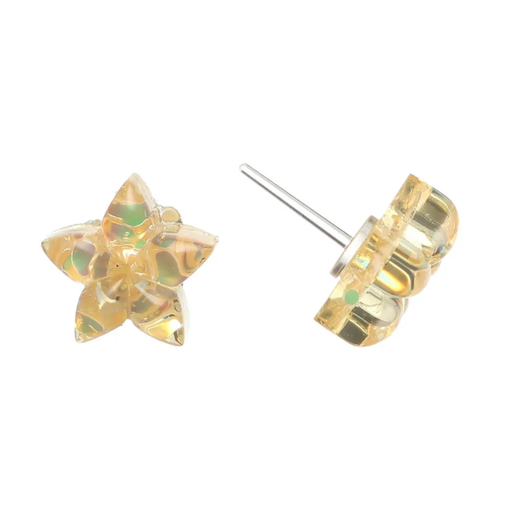 Confetti Star Studs Hypoallergenic Earrings for Sensitive Ears Made with Plastic Posts