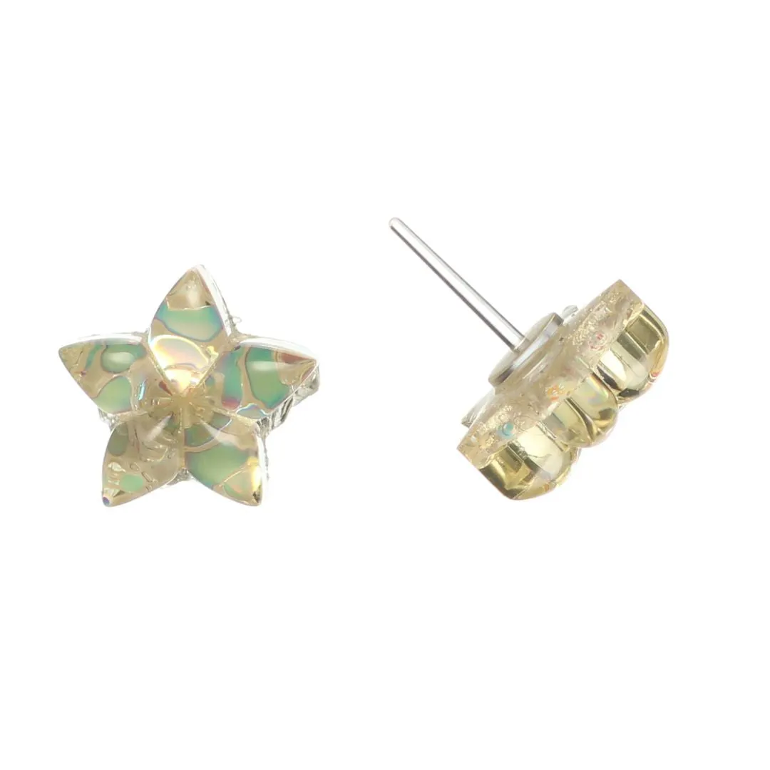 Confetti Star Studs Hypoallergenic Earrings for Sensitive Ears Made with Plastic Posts