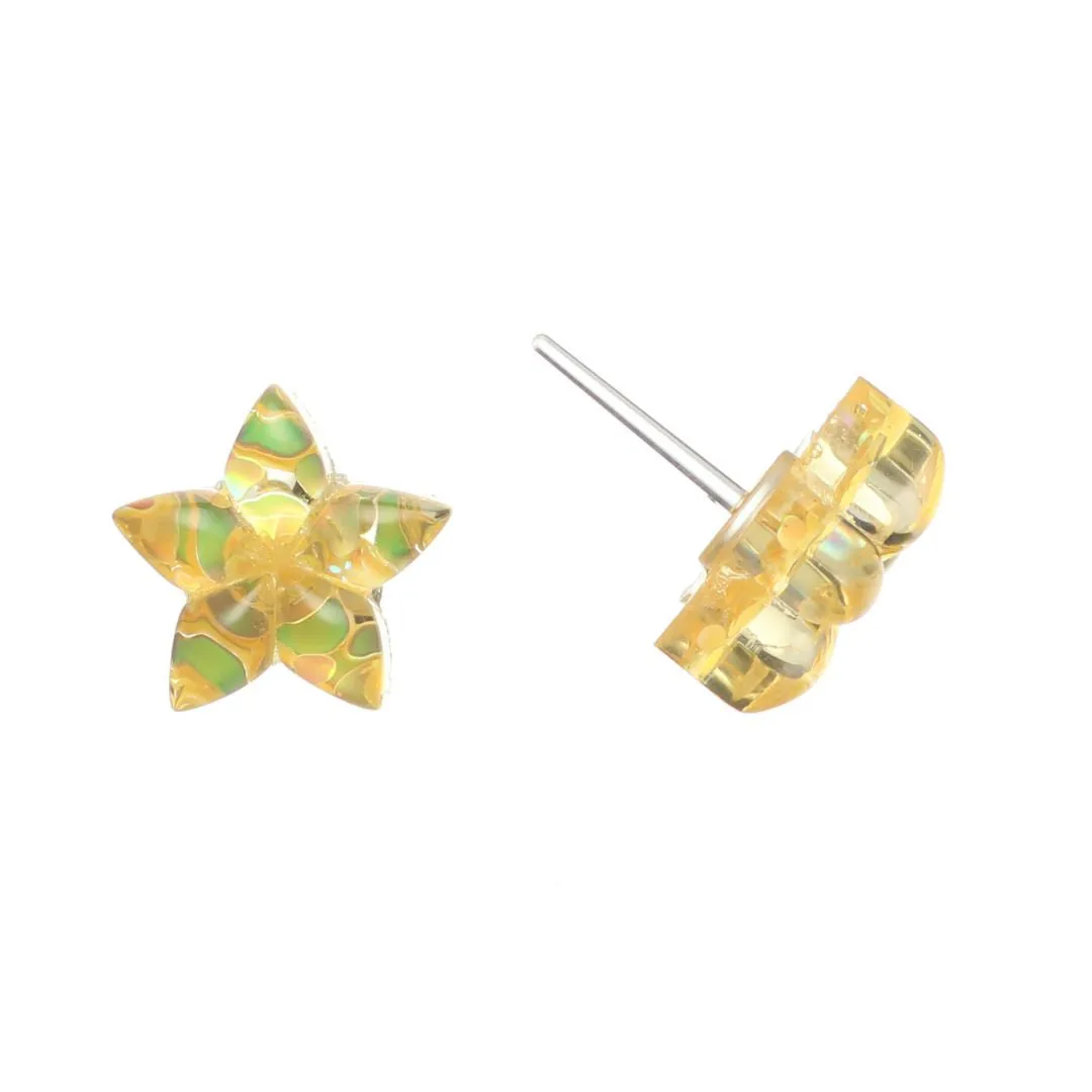 Confetti Star Studs Hypoallergenic Earrings for Sensitive Ears Made with Plastic Posts