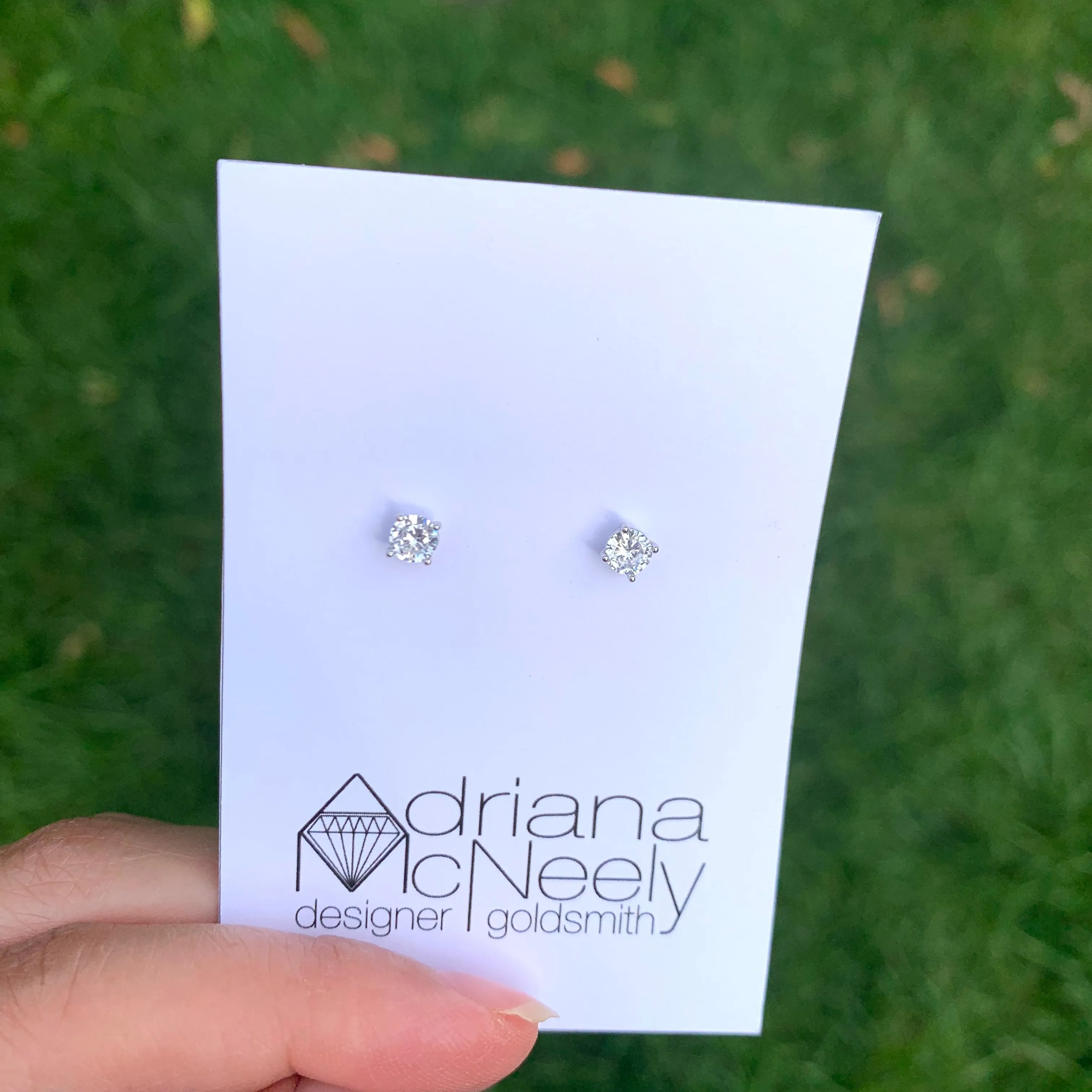 Cubic Zirconia Studs