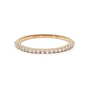 Dainty Crystal Stacking Ring 18ct Gold Plate