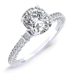 Daphne - Cushion Moissanite Engagement Ring