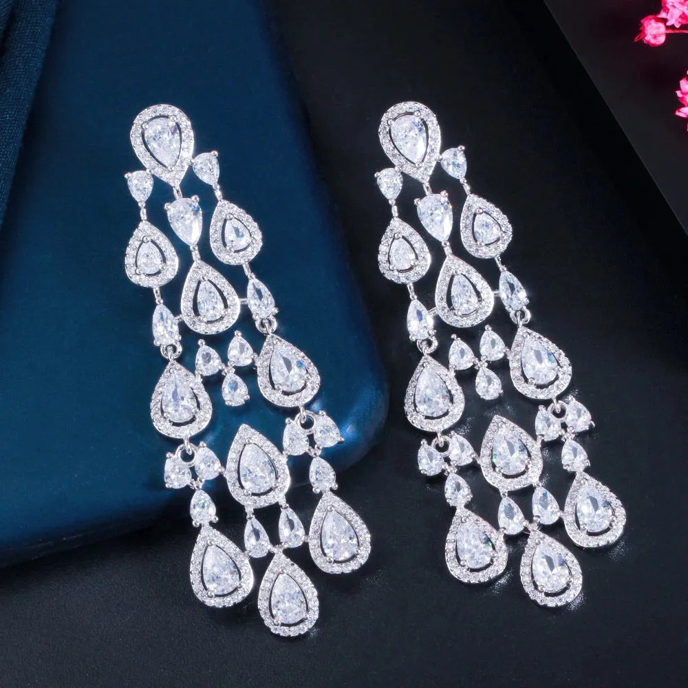 Darcy Chandelier Waterfall CZ Dangle Earring