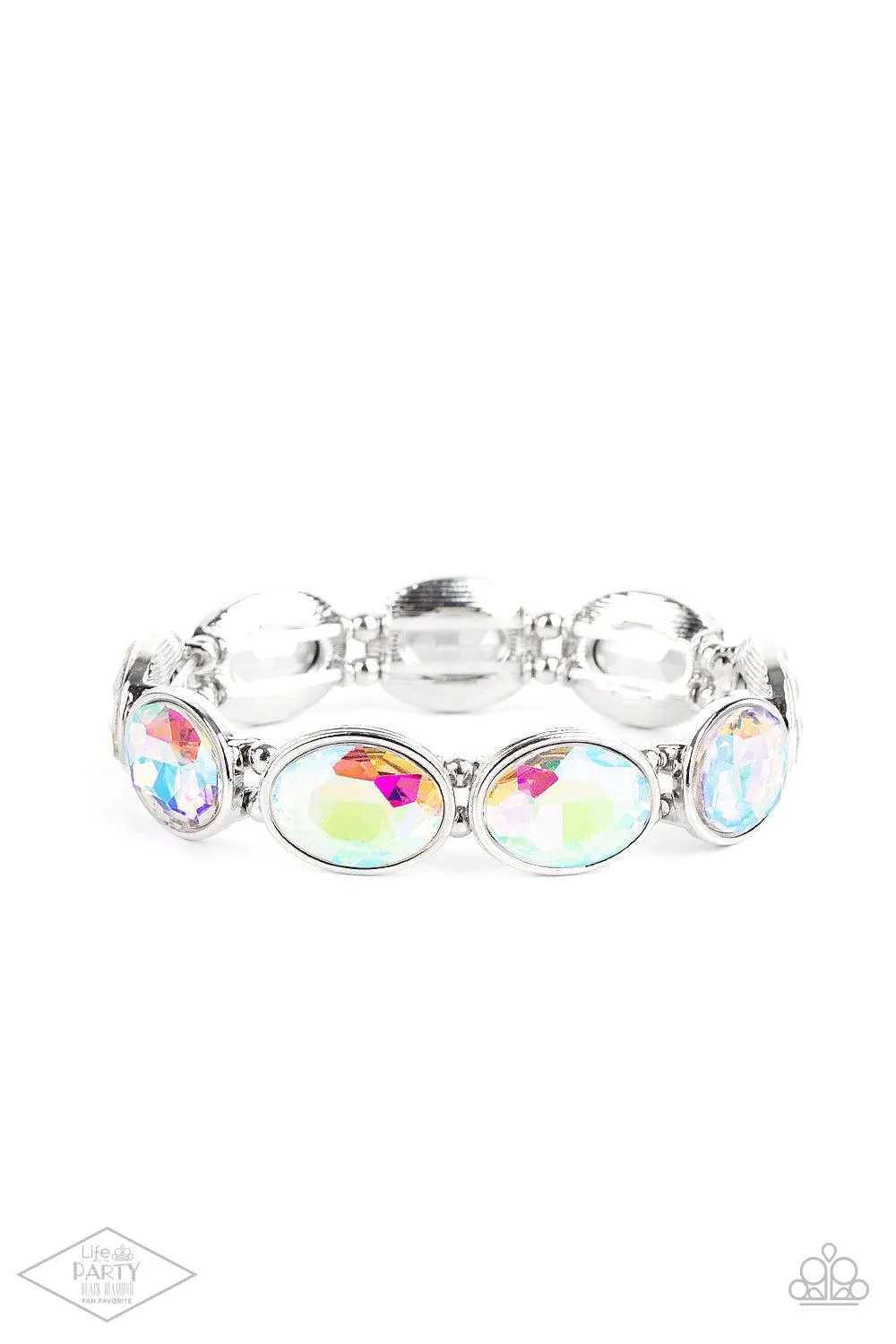 Diva In Disguise Multi Iridescent Rhinestone Bracelet - Paparazzi Accessories