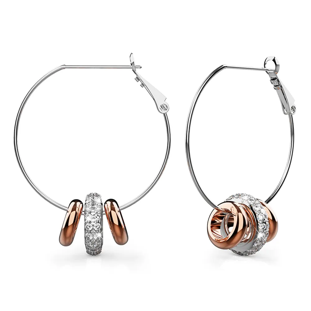 Dome Hoop Earrings Embellished With SWAROVSKI Crystals