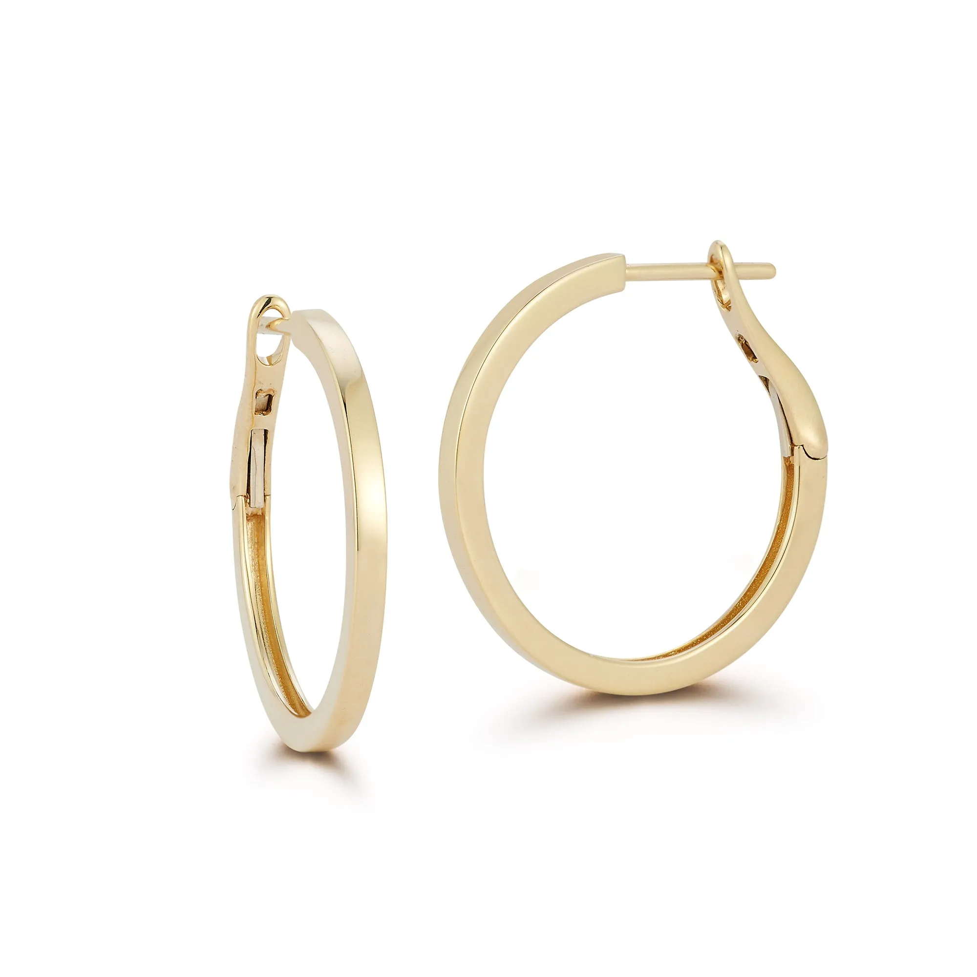 DRD Medium Solid Gold Hoops