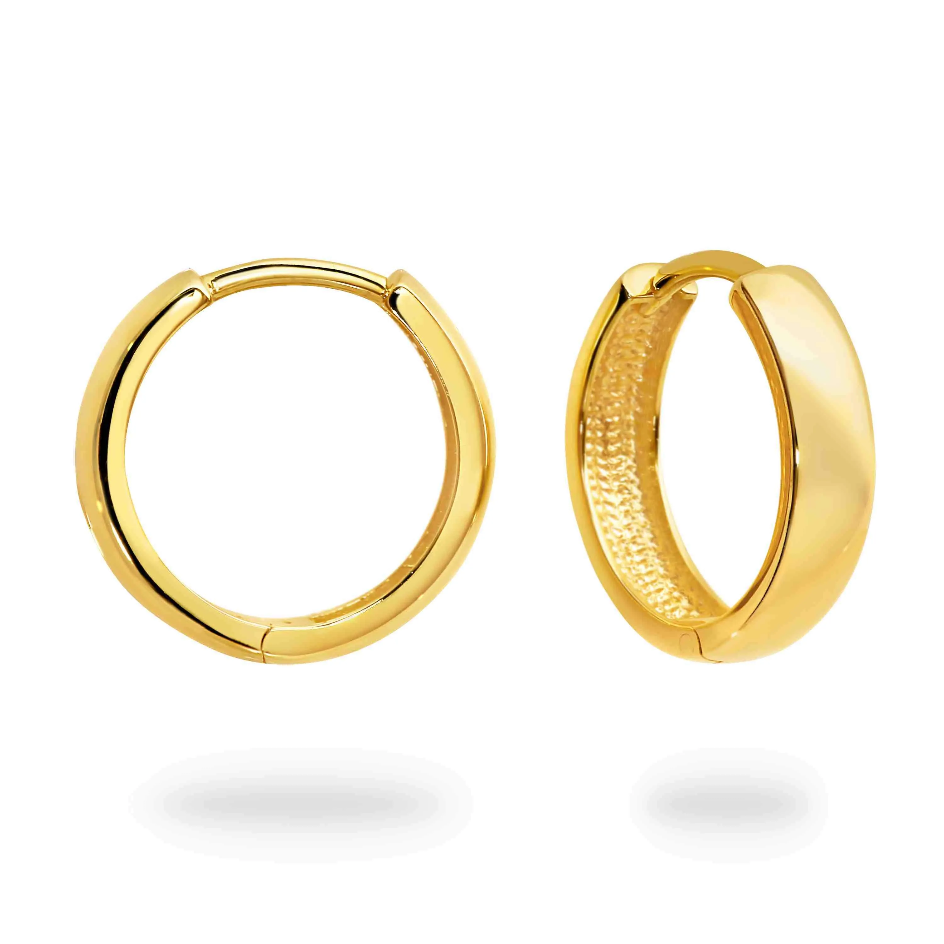 Duo Solid 9ct Yellow Gold Hoops (15.2mm)