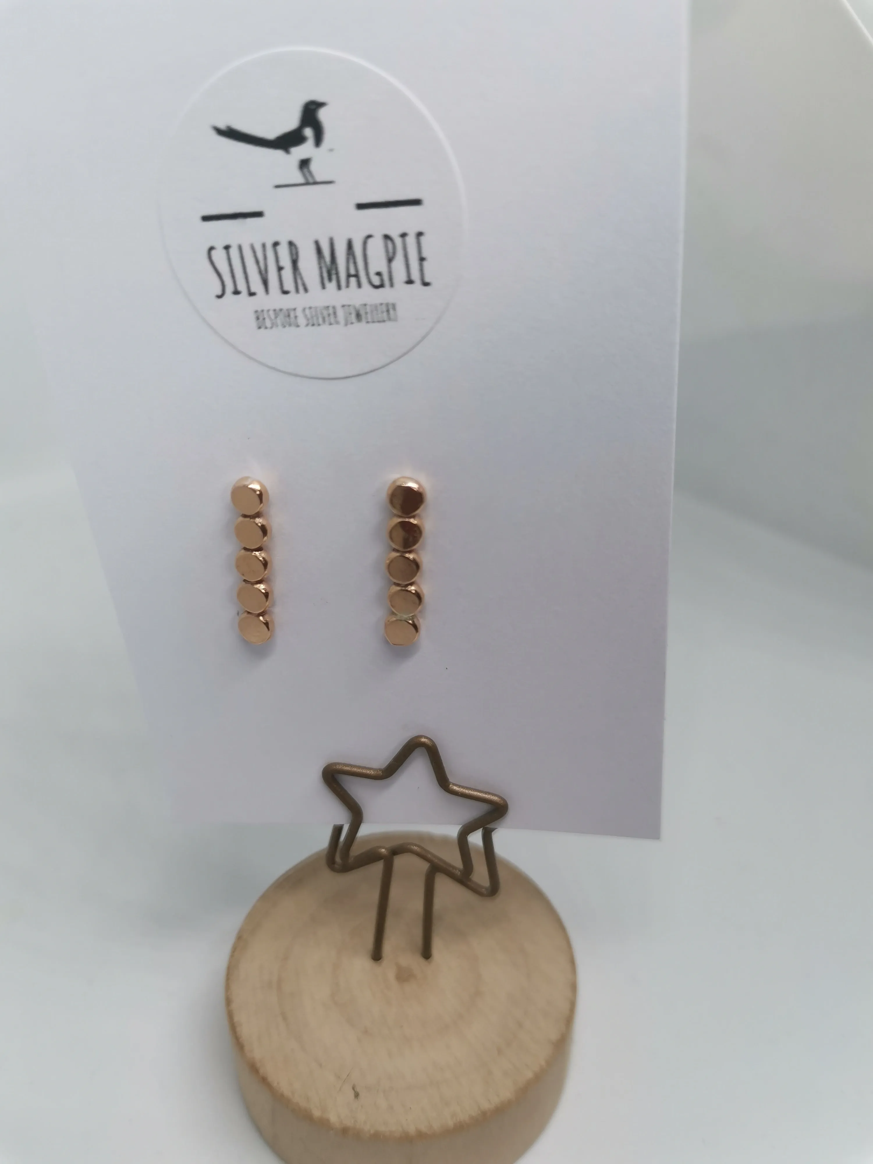 Earrings - Rose Gold Straight Drop Earrings