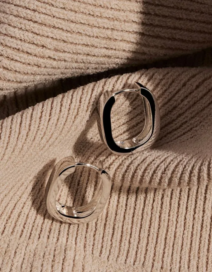 Elysium Silver Hoops