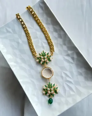 Emerald Leaf Vati Neckpiece