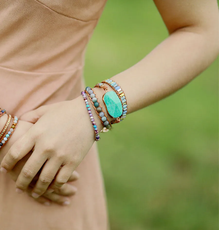 Emperor Stone Bead Handwoven Friendship Bracelet