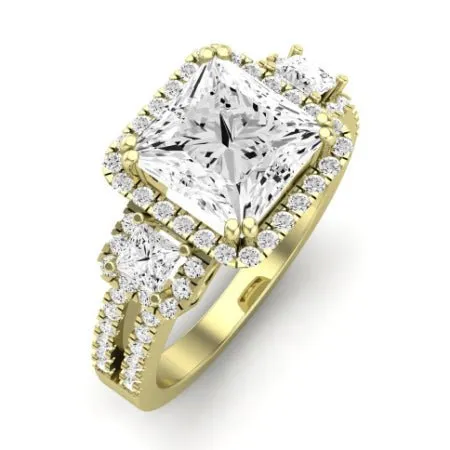 Erica Diamond Matching Band for Princess Center (Band Only. Engagement Ring Not Included)