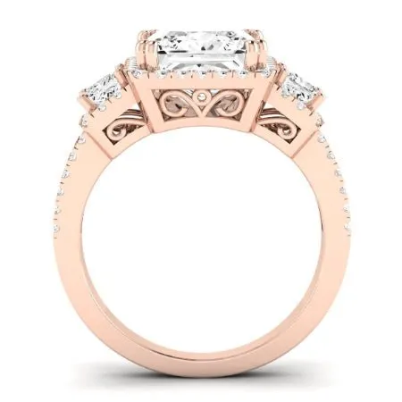 Erica Diamond Matching Band for Princess Center (Band Only. Engagement Ring Not Included)