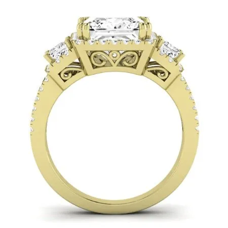 Erica Diamond Matching Band for Princess Center (Band Only. Engagement Ring Not Included)