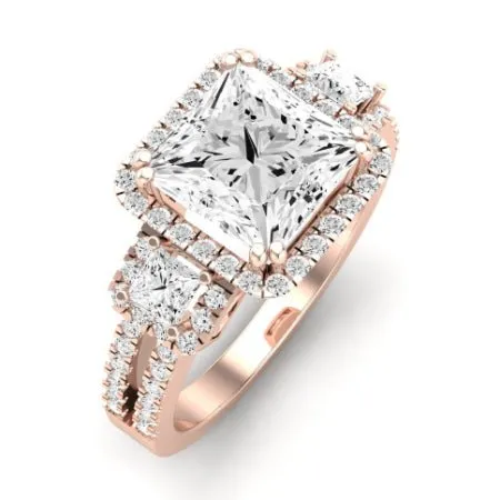 Erica Diamond Matching Band for Princess Center (Band Only. Engagement Ring Not Included)