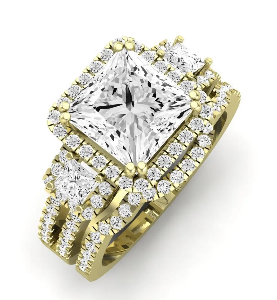 Erica Diamond Matching Band for Princess Center (Band Only. Engagement Ring Not Included)