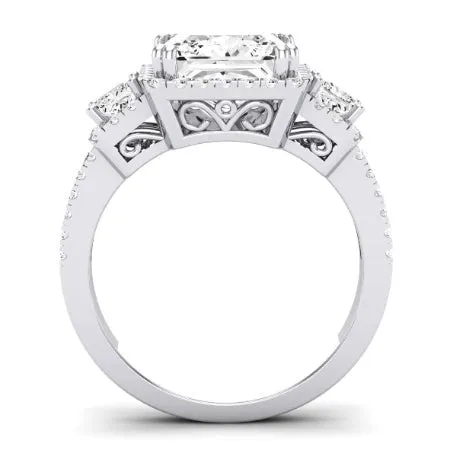 Erica Diamond Matching Band for Princess Center (Band Only. Engagement Ring Not Included)