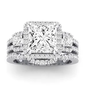 Erica Diamond Matching Band for Princess Center (Band Only. Engagement Ring Not Included)