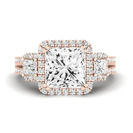 Erica Diamond Matching Band for Princess Center (Band Only. Engagement Ring Not Included)